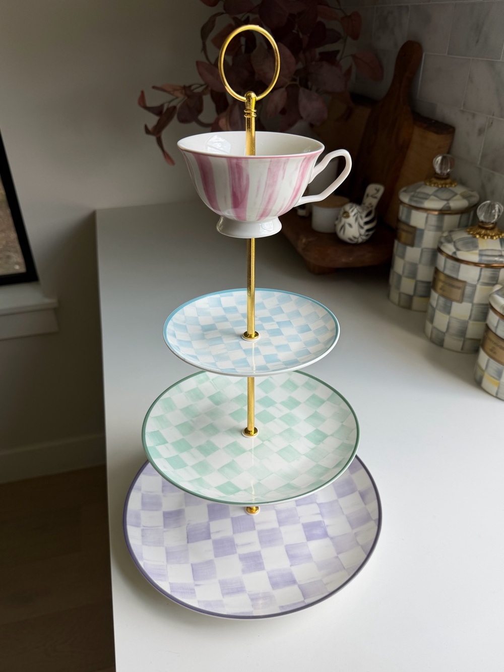 MacKenzie-Childs Wonderland Three Tier Sweet Stand